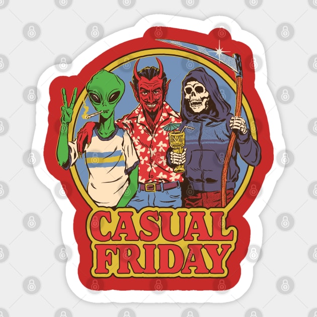 Casual Friday Sticker by Steven Rhodes